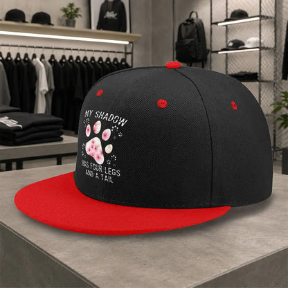 New Cherry Blossom Paw Print Unisex Versatile Flat Brim Cap