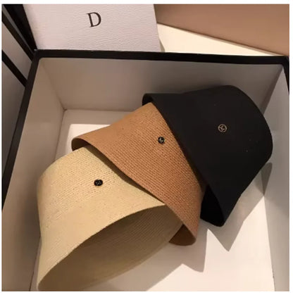 Japanese Designer M Straw Weaving Hat Summer Bucket Hats Panama