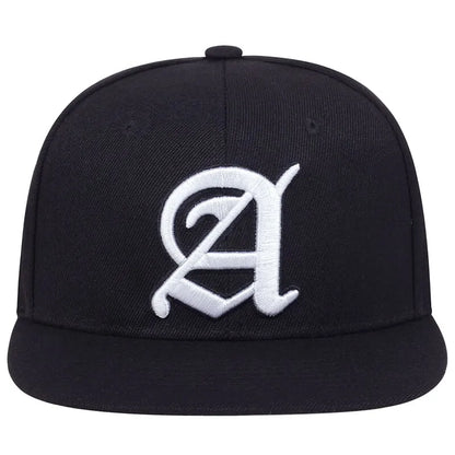 Unisex A Letter Embroidered Snapback Cap