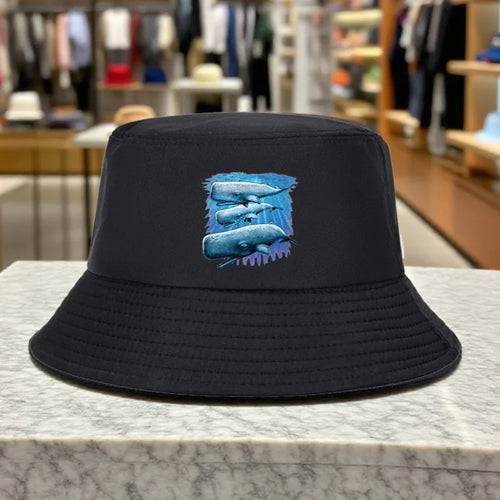 Herman Whale Print Outdoor Bucket Hat