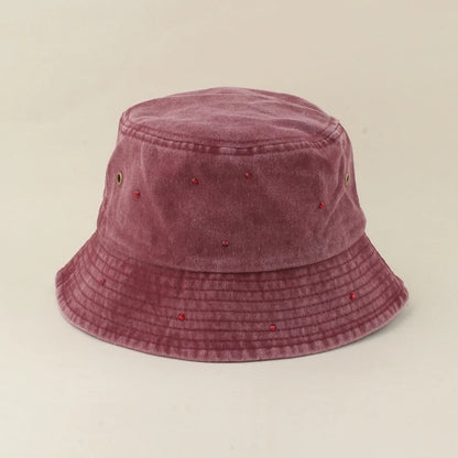 New Fashion Rhinestone Bucket Hats Size 56-59cm