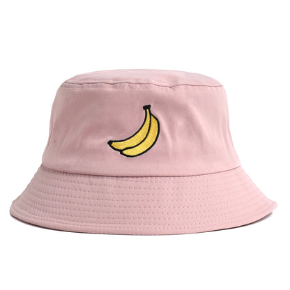 Panama Banana Embroidery Bucket Hat