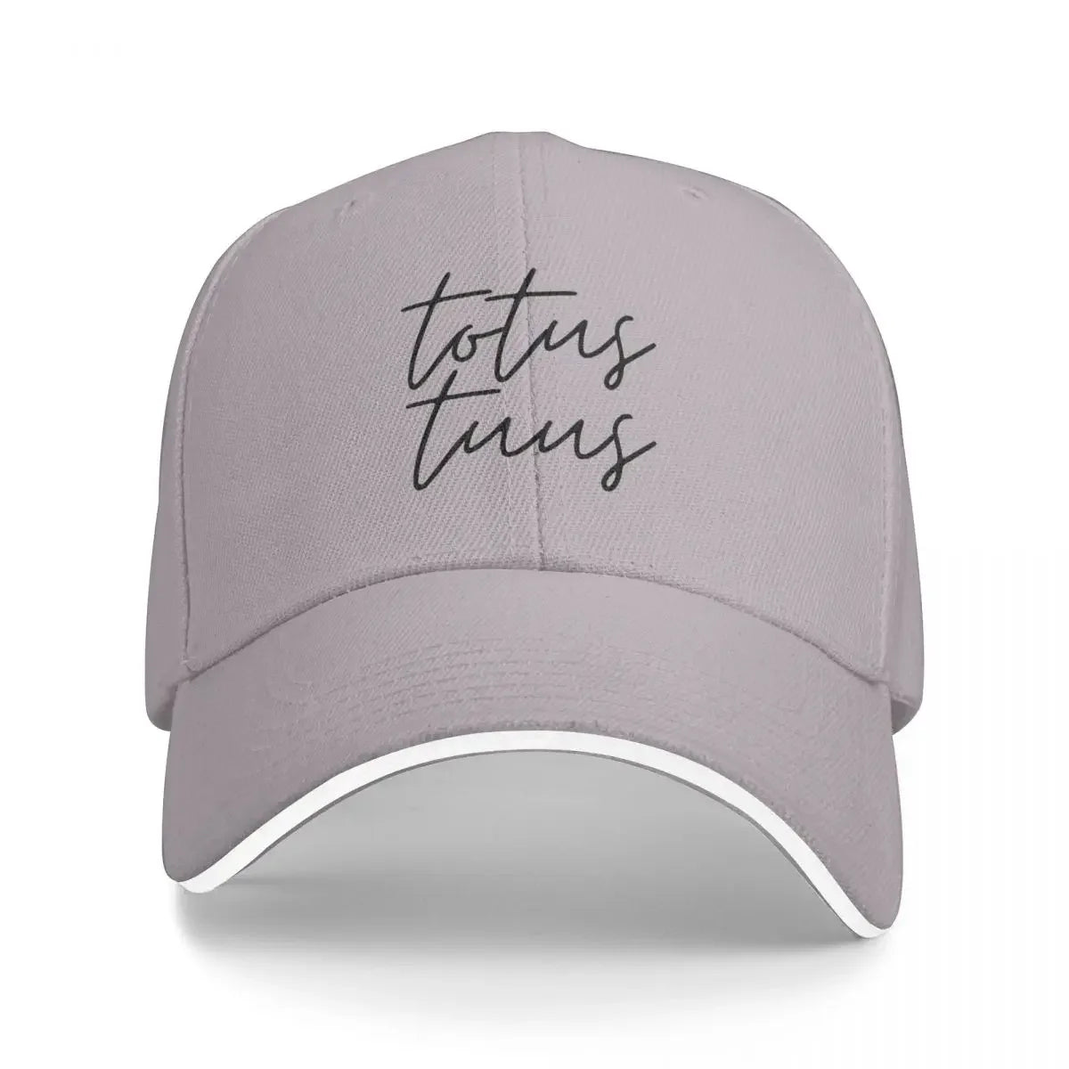 Totus Tuus Cursive Black Baseball Cap