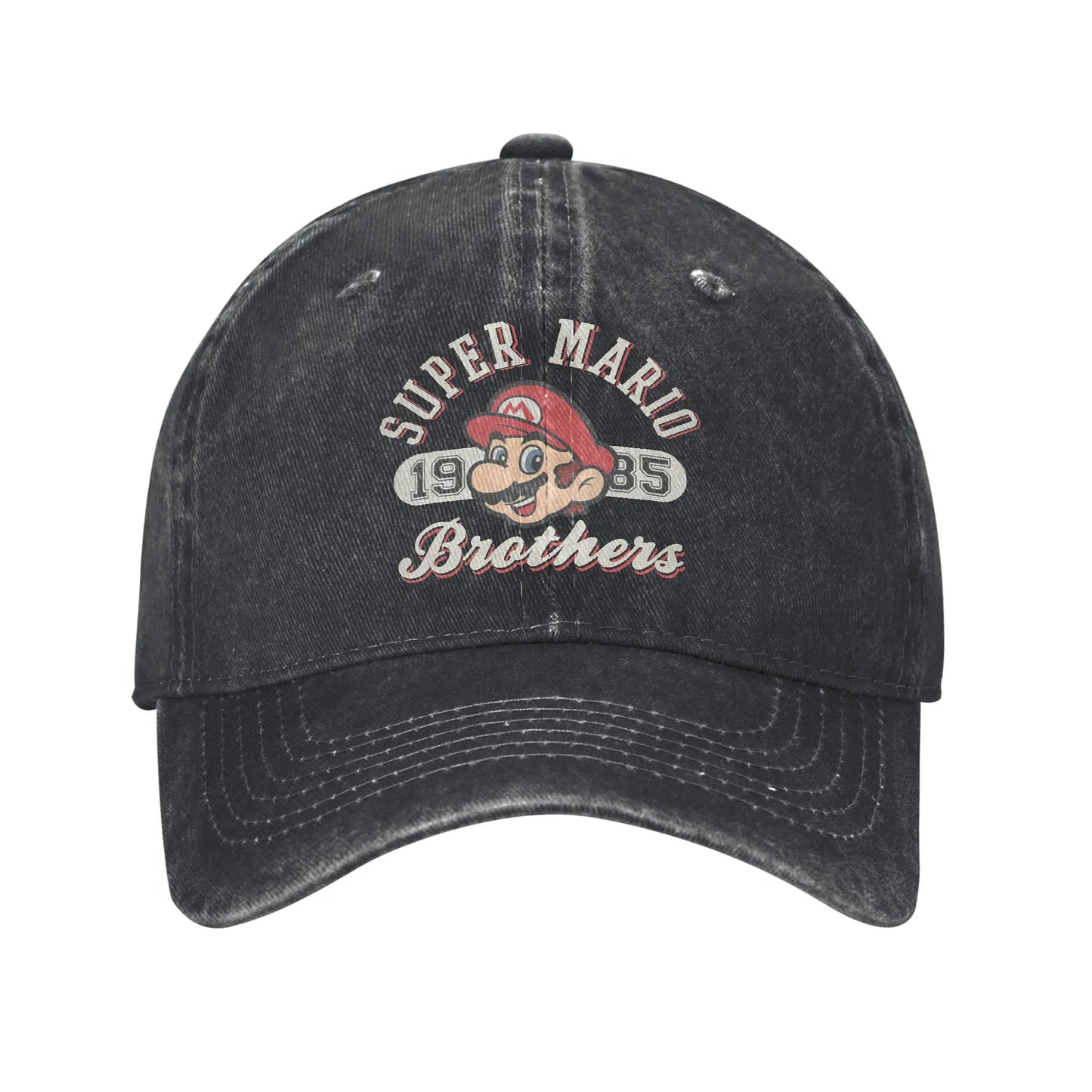 Retro Mario Bros Distressed Baseball Cap