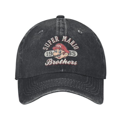 Retro Mario Bros Distressed Baseball Cap