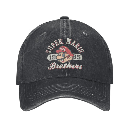 Retro Mario Bros Distressed Baseball Cap