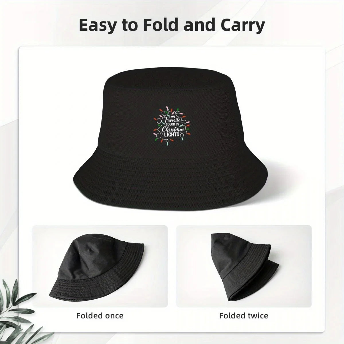 My Favorite Color Is Christmas Lights Bucket Hat