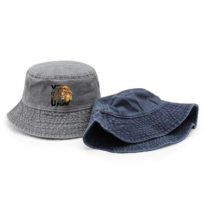 Lion Print Classic Bucket Hat Foldable Beach Cap