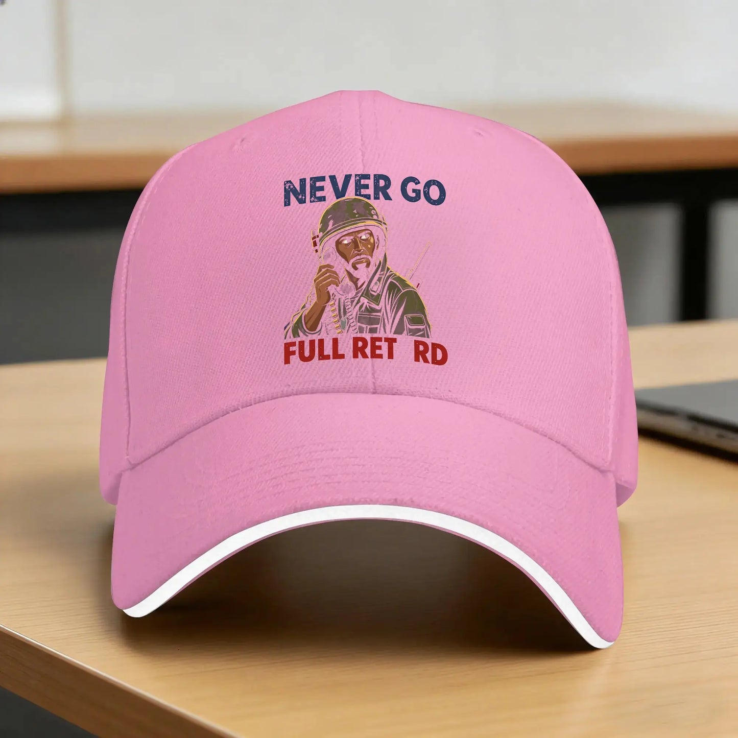 Never Go Full Retro Graphic Baseball Cap