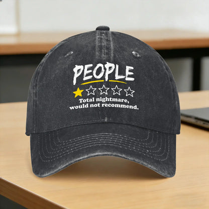 People 1 Star Absolute Nightmare Cat Trucker Baseball Cap