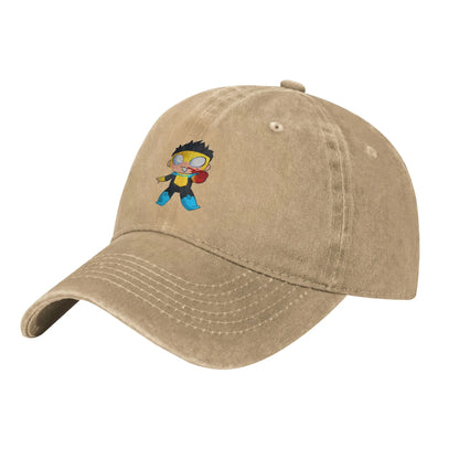 Invincible Omniman Distressed Denim Baseball Cap