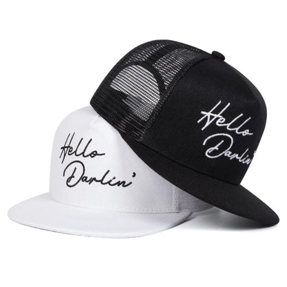 Hello Darlin Embroidery Casual Snapback Cap