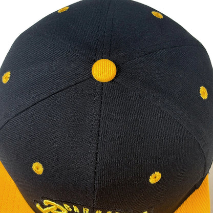 Letter Embroidered Adjustable Flat Brim Snapback Cap