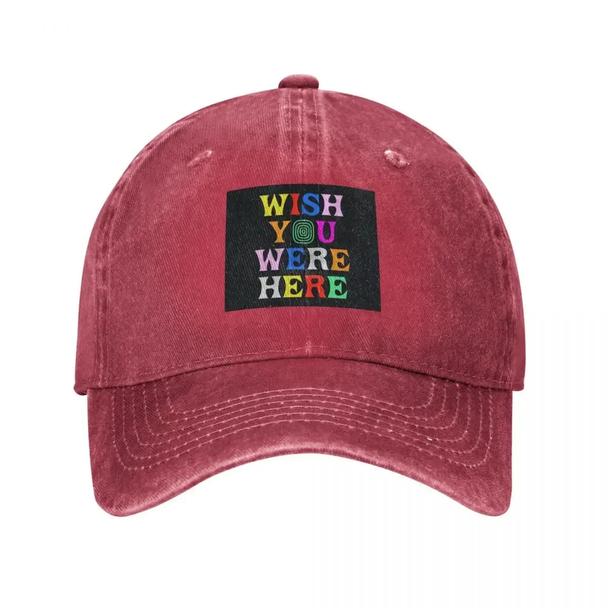Wish U Were Here Vintage Graphic Baseball Cap