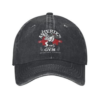 Asterix Gym Distressed Denim Baseball Cap