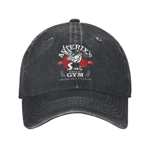 Asterix Gym Distressed Denim Baseball Cap
