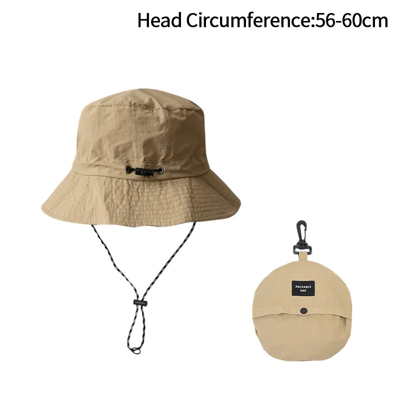Waterproof Quick-Dry UV Protection Bucket Hat With Storage Hook