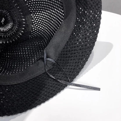 New Summer Beach Solid Wide Brim Bucket Hat
