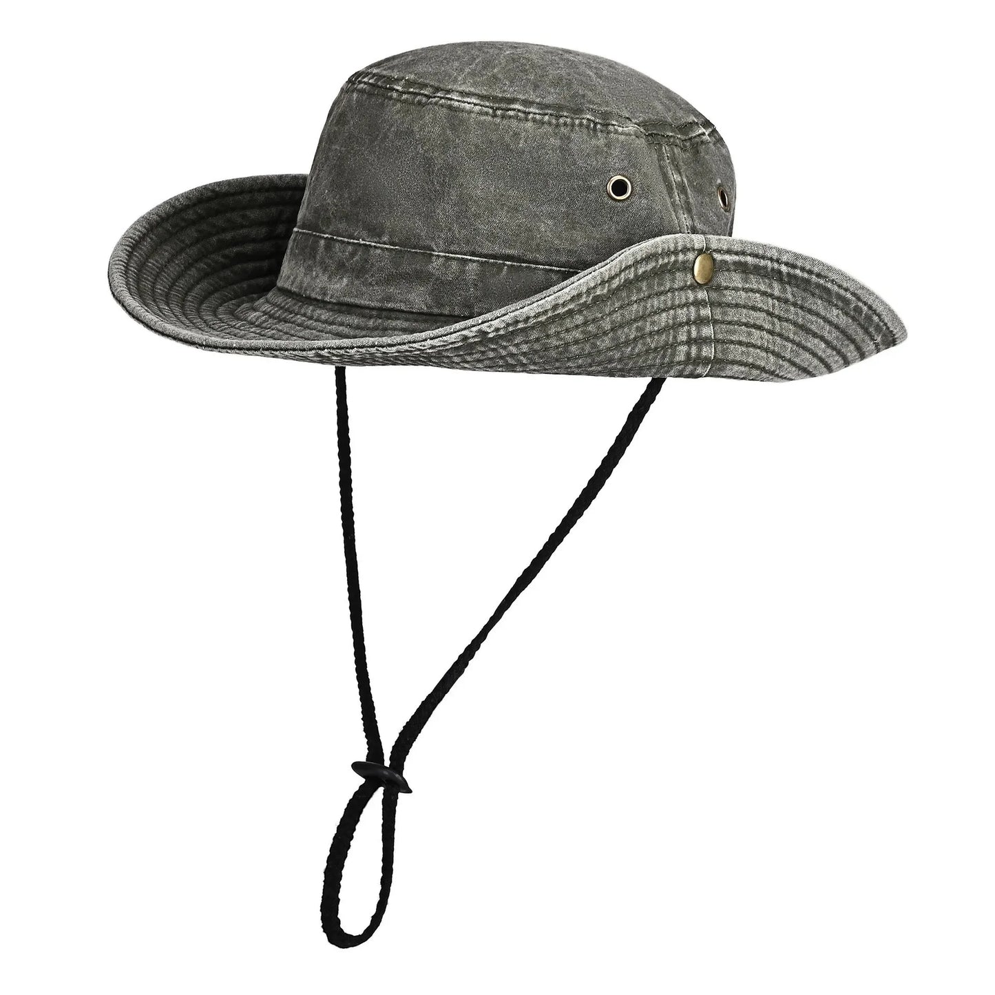 Solid Cotton Bucket Hat Outdoor Travel Cap Unisex