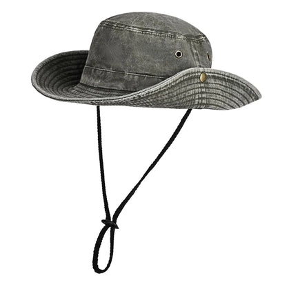 Solid Cotton Bucket Hat Outdoor Travel Cap Unisex