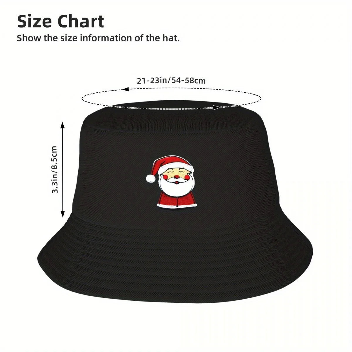 Santa Claus Christmas Patch Style Bucket Hat