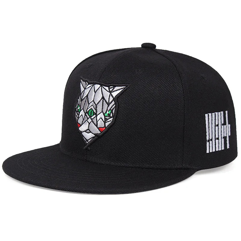 Luxury Flat Top Baseball Cap Adjustable Hip Hop Snapback