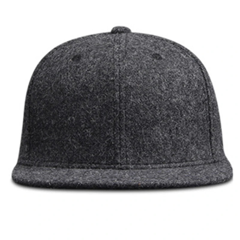 Woolen New York Fitted Flat Brim Snapback cap