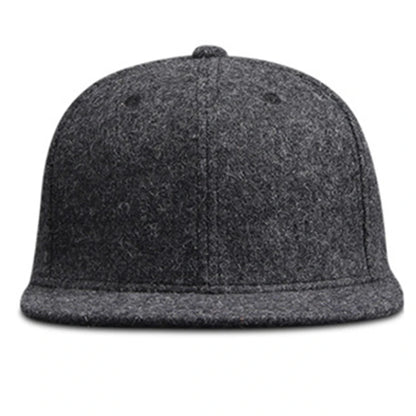 Woolen New York Fitted Flat Brim Snapback cap