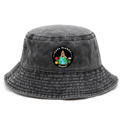Custom Washed Cotton Bucket Hat Beach Vacation Style