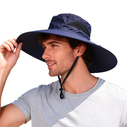 Korean Style 15CM Wide Brim Sun Protection Bucket Hat