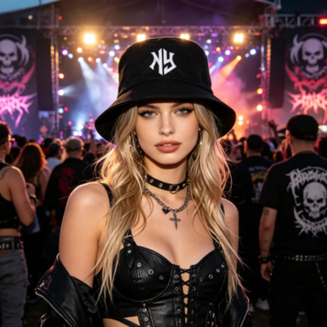 NY Embroidered Bucket Hat For Women Men Classic