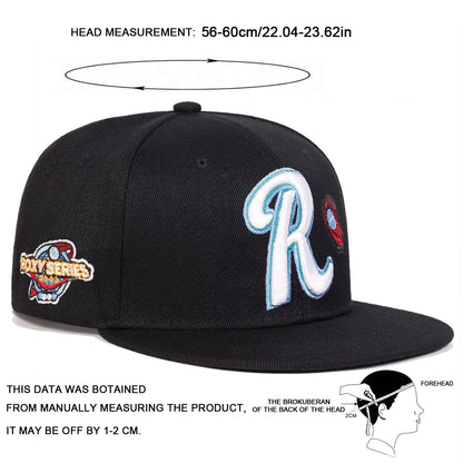 R Letter Embroidery Outdoor Snapback Cap