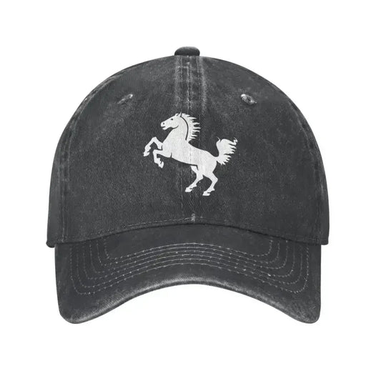 Punk White Horse Baseball Cap Unisex