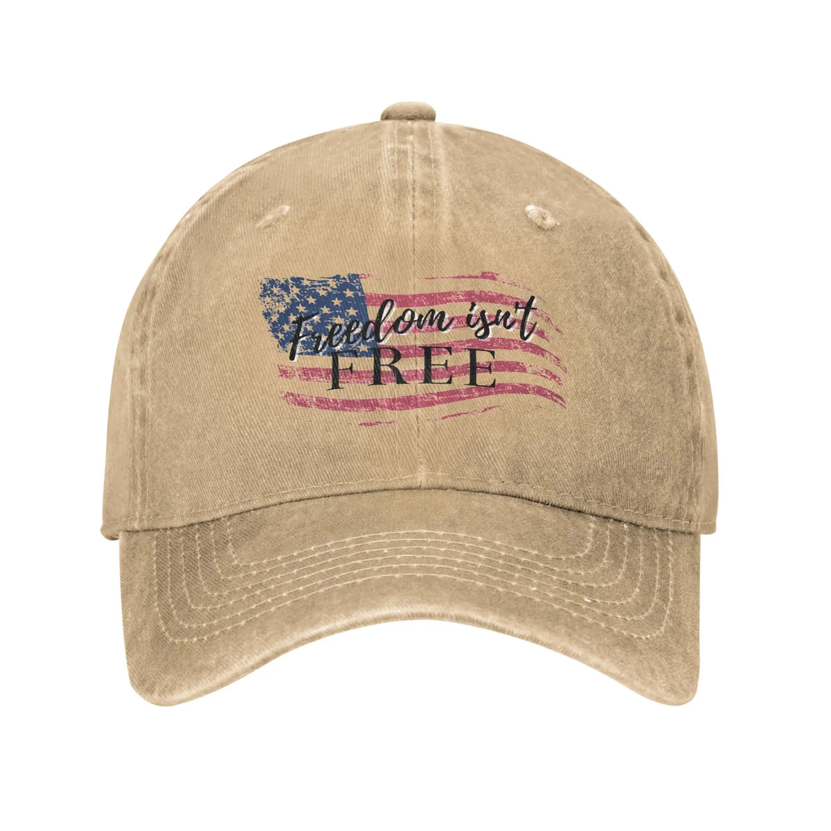 Freedom Isn't Free Memorial Print Baseball Cap