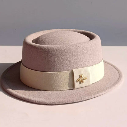 Pork Pie Hat 4.5cm Wide Brim Fedora Hat Men's Fashion