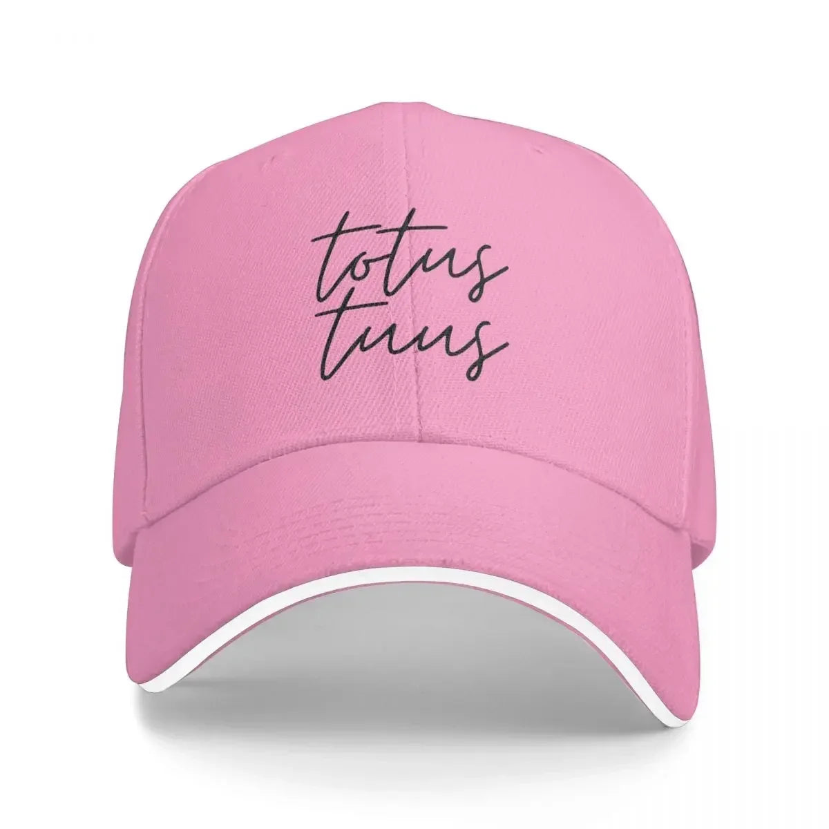 Totus Tuus Cursive Black Baseball Cap