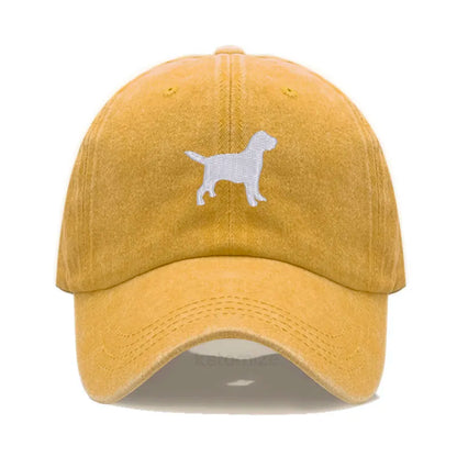 Dog Embroidered Soft Cotton Baseball Cap