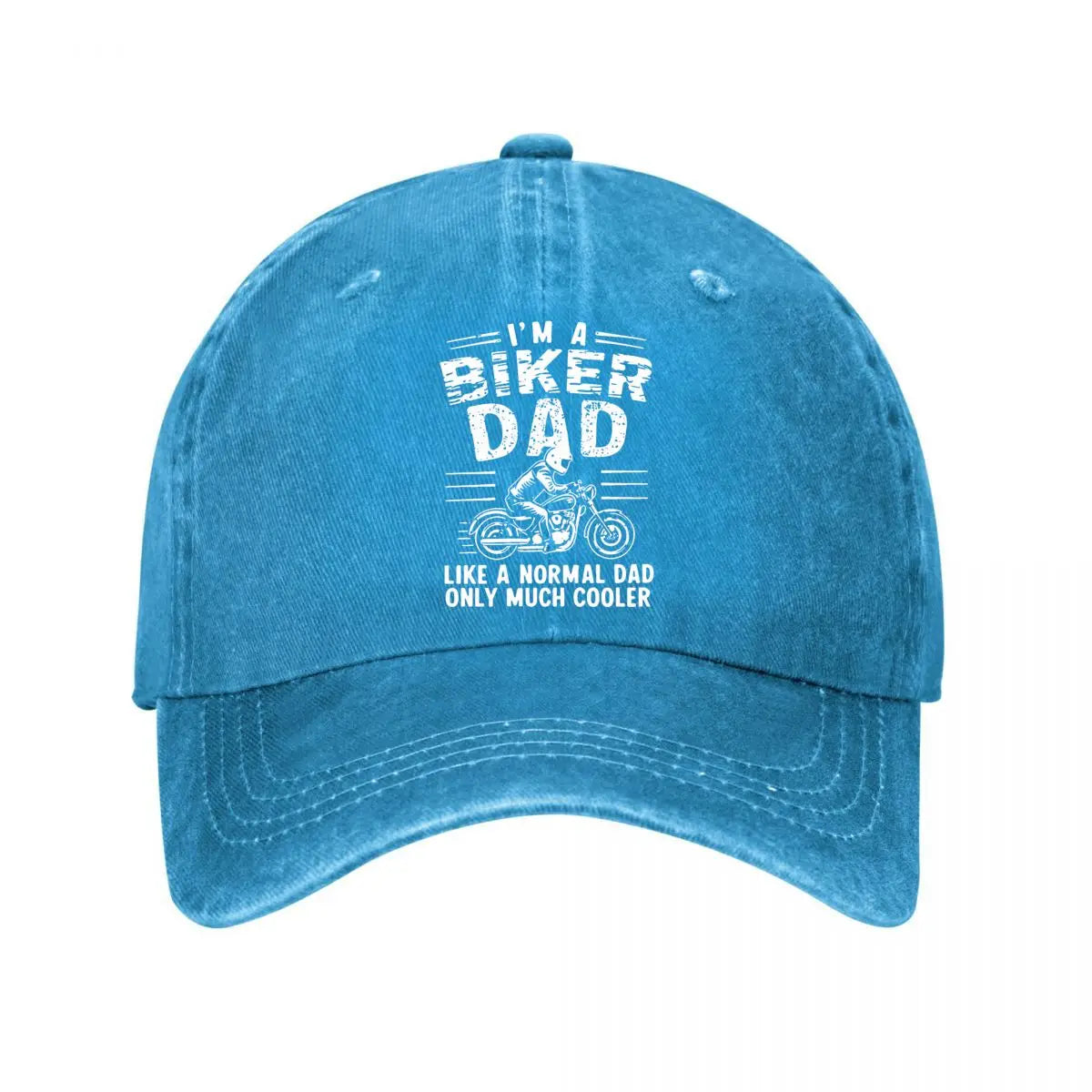 Biker Dad Vintage Washed Baseball Cap