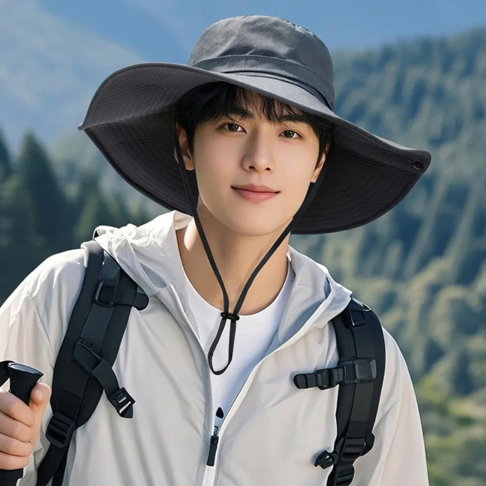 Quick-Dry Wide Brim UV Protection Hiking Bucket Hat