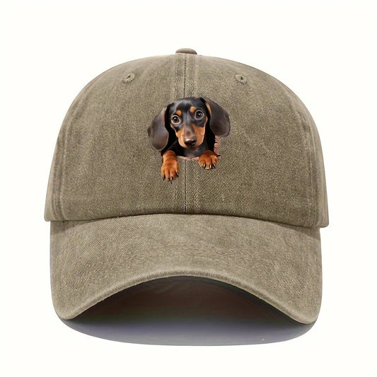 Vintage Dog Print Fashion Baseball Cap