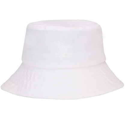 Dancing Figure Cotton Wide Brim Bucket Hat