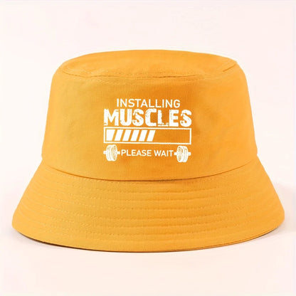 Installing Muscles Foldable Bucket Hat