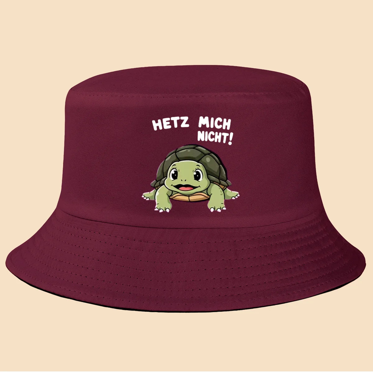 Retro Turtle Print Bucket Hat