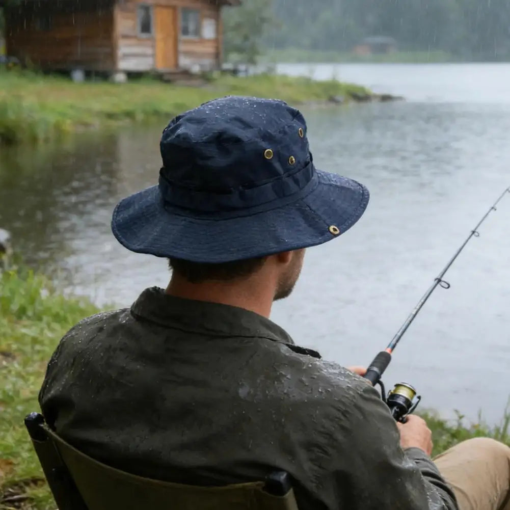 Quick-Dry Mesh Wide Brim Fishing Bucket Hat