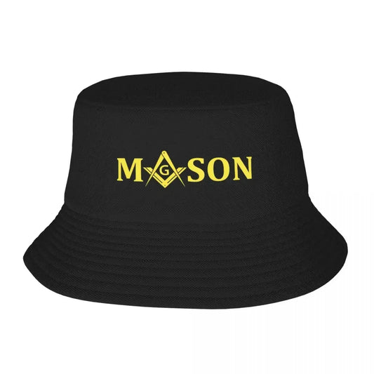 Freemasonry Square Compass Symbol Retro Bucket Hat