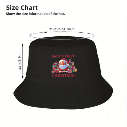 Baby First Christmas Santa Cartoon Bucket Hat Design
