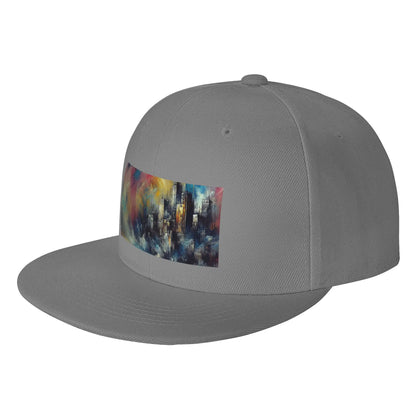 Fashion Watercolor Seaside City Abstract Snapback Cap
