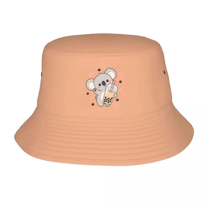 Fashion Cute Koala Boba Tea Bucket Hat