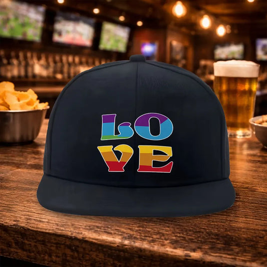 Rainbow Love Letter Snapback Cap