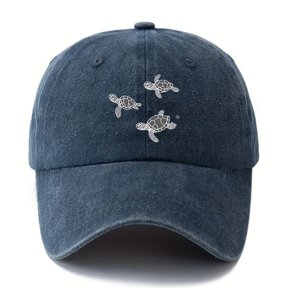 Turtle Print Travel Baseball Cap